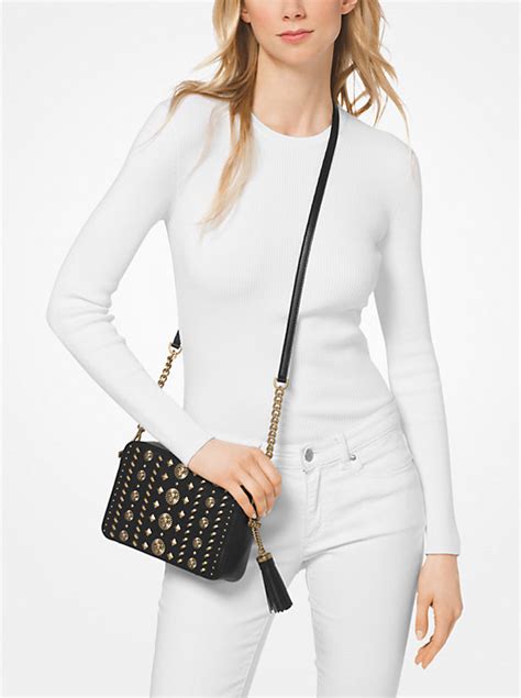 ginny medium embellished leather crossbody michael kors ginny crossbody black|Michael Kors handbags review.